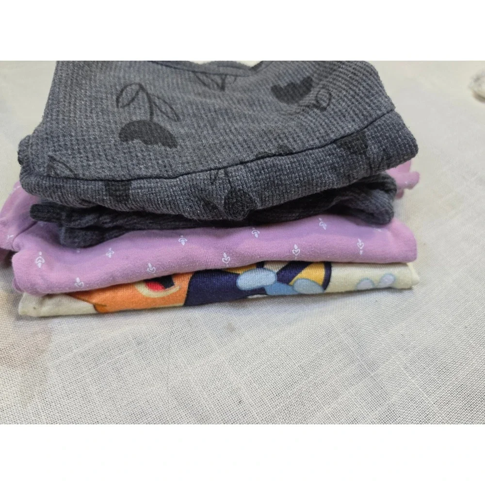 Carters Bluey Toddler Girl 18M Clothes Lot 5pc Pajamas Bodysuit Set Gray Purple